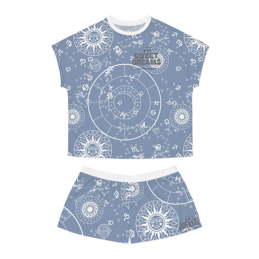 Zodiac Stars Women's Short Pajama Set — Astrology 'Sweet Dreams' Sleepwear