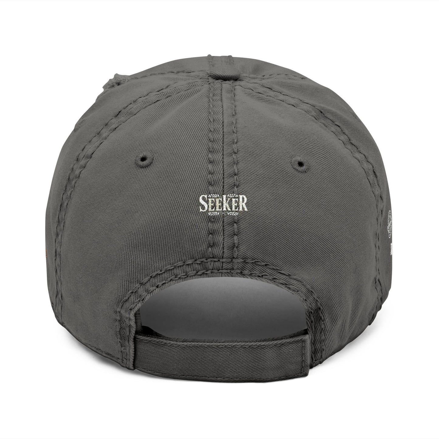 Seeker Embroidered Distressed Dad Hat — Vintage Faith Baseball Cap