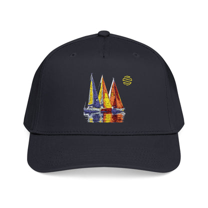 Sailboat Embroidered Baseball Cap – Nautical Summer Sun Hat