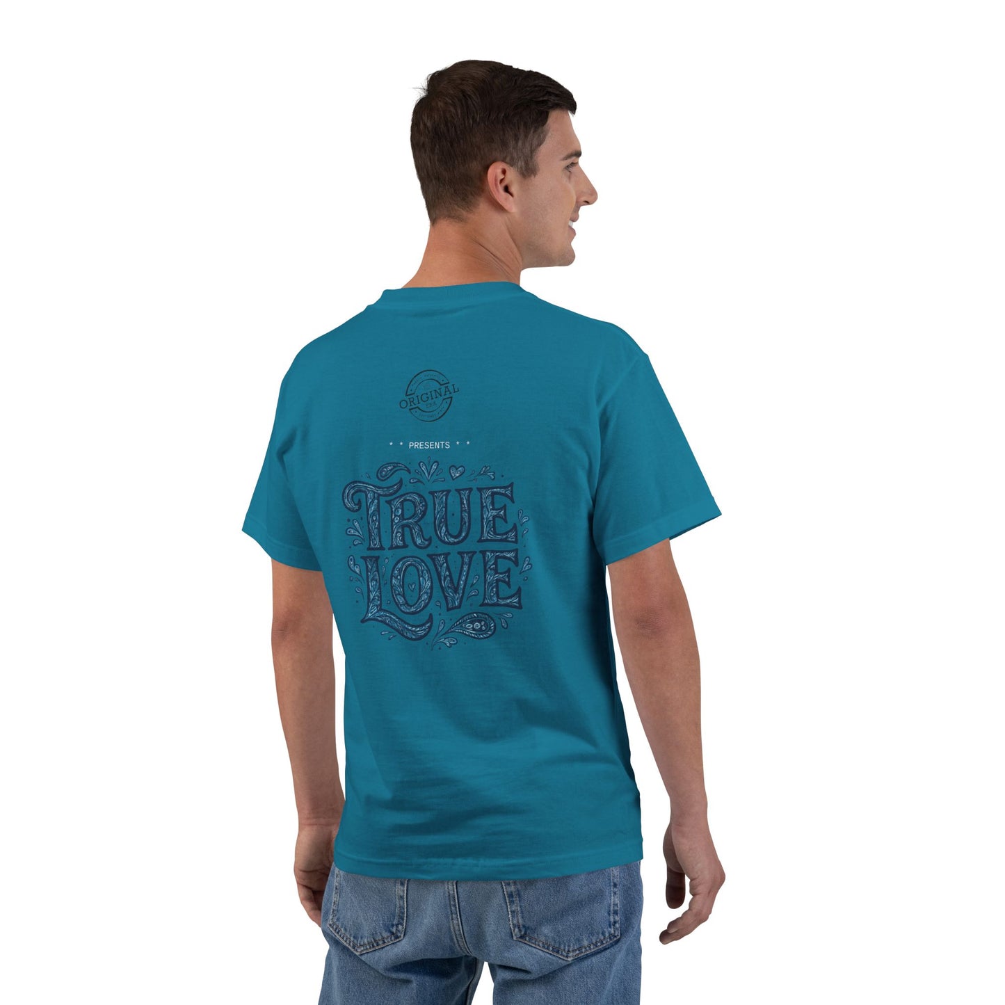 Soulful True Love Portrait T-Shirt — Romantic Couple Graphic Tee