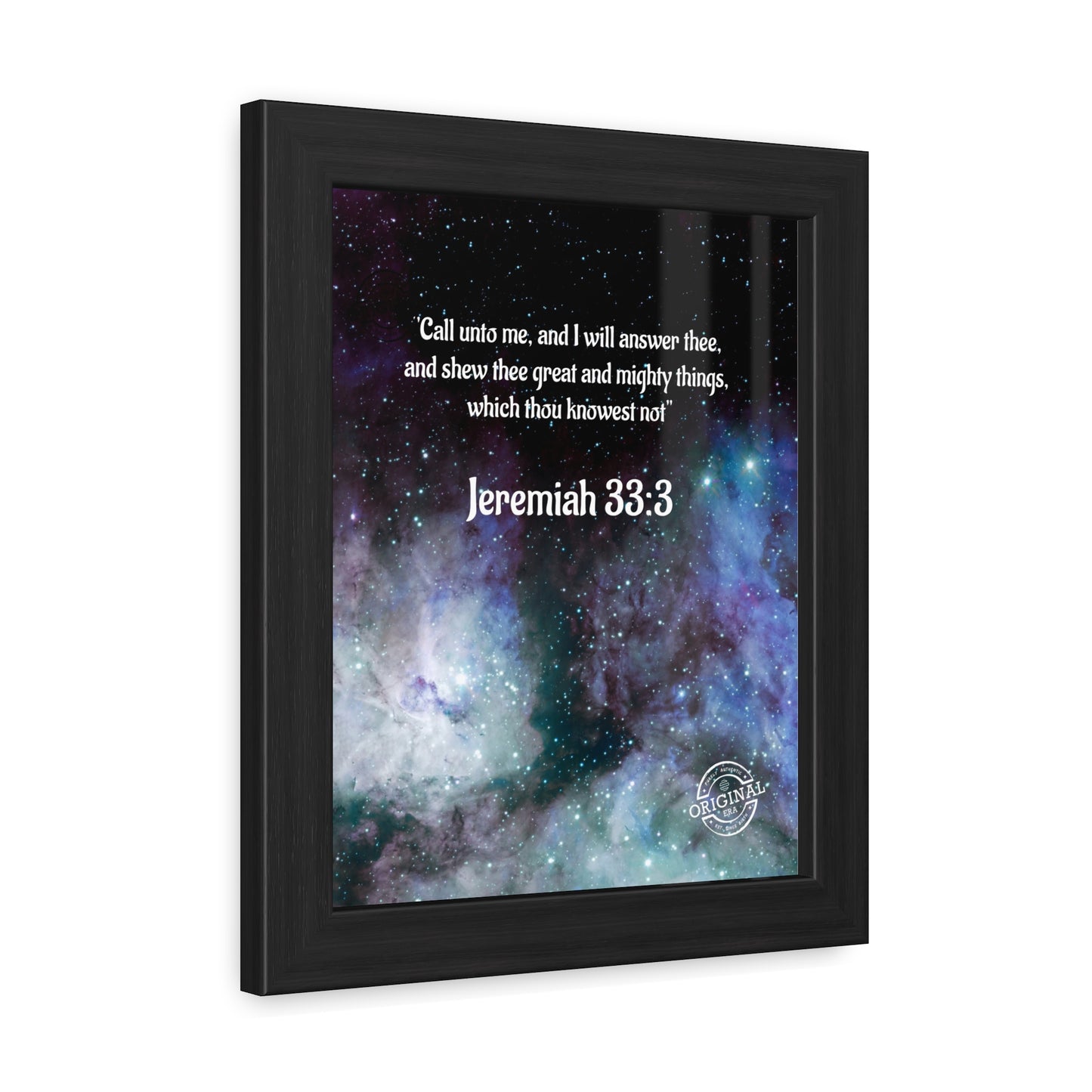 Jeremiah 33:3 Framed Poster — Inspirational Scripture Wall Art