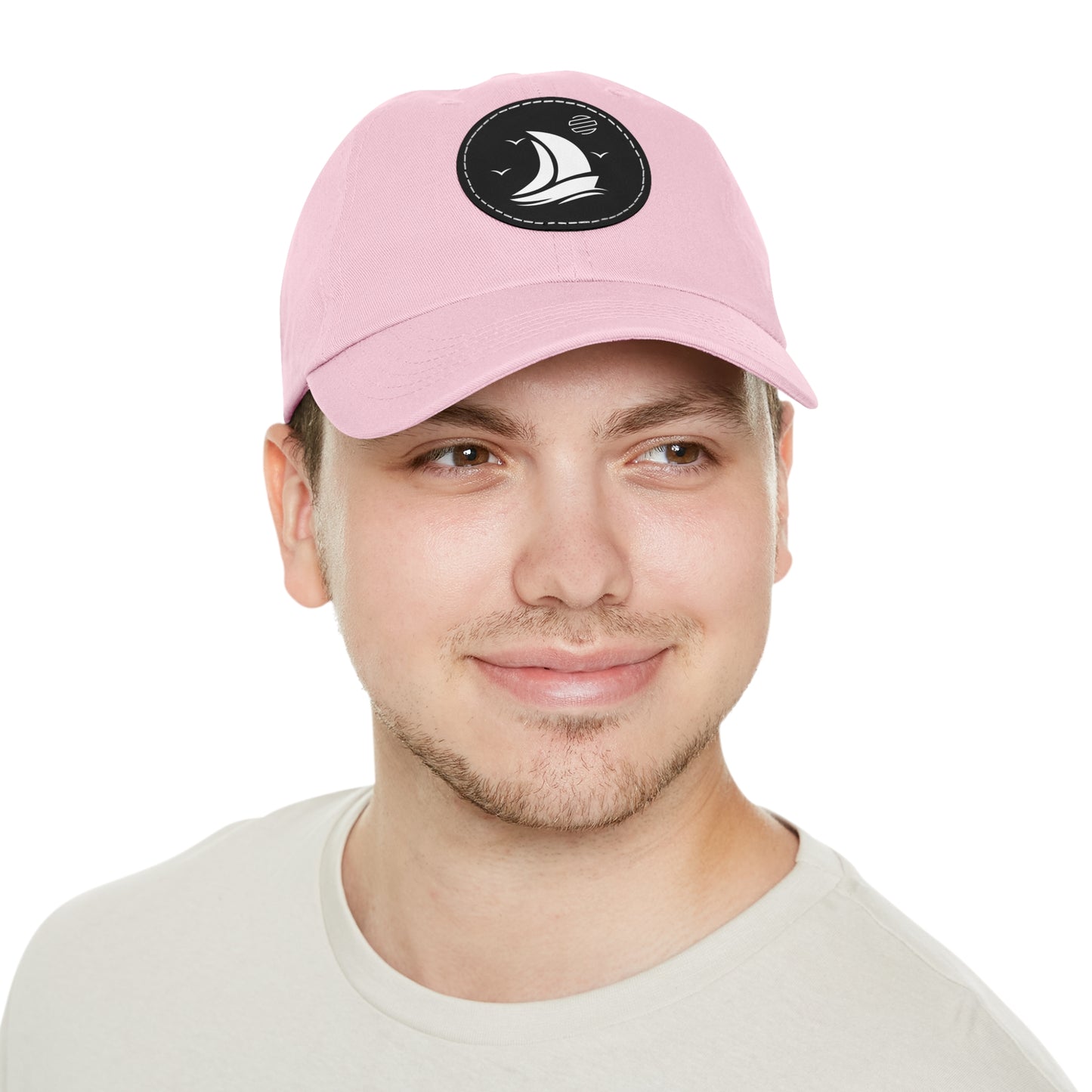Set For Sail Leather Patch Dad Hat — Nautical Baseball Cap
