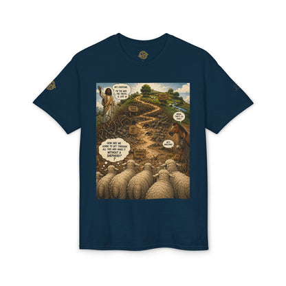 Sheep In the Wild Graphic T-Shirt — "God Has My Back" Faith Tee
