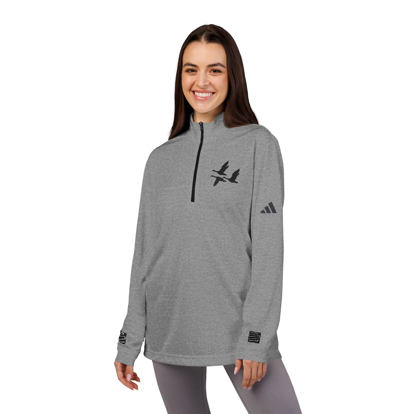 Embroidered Goose Flight Quarter-Zip Pullover
