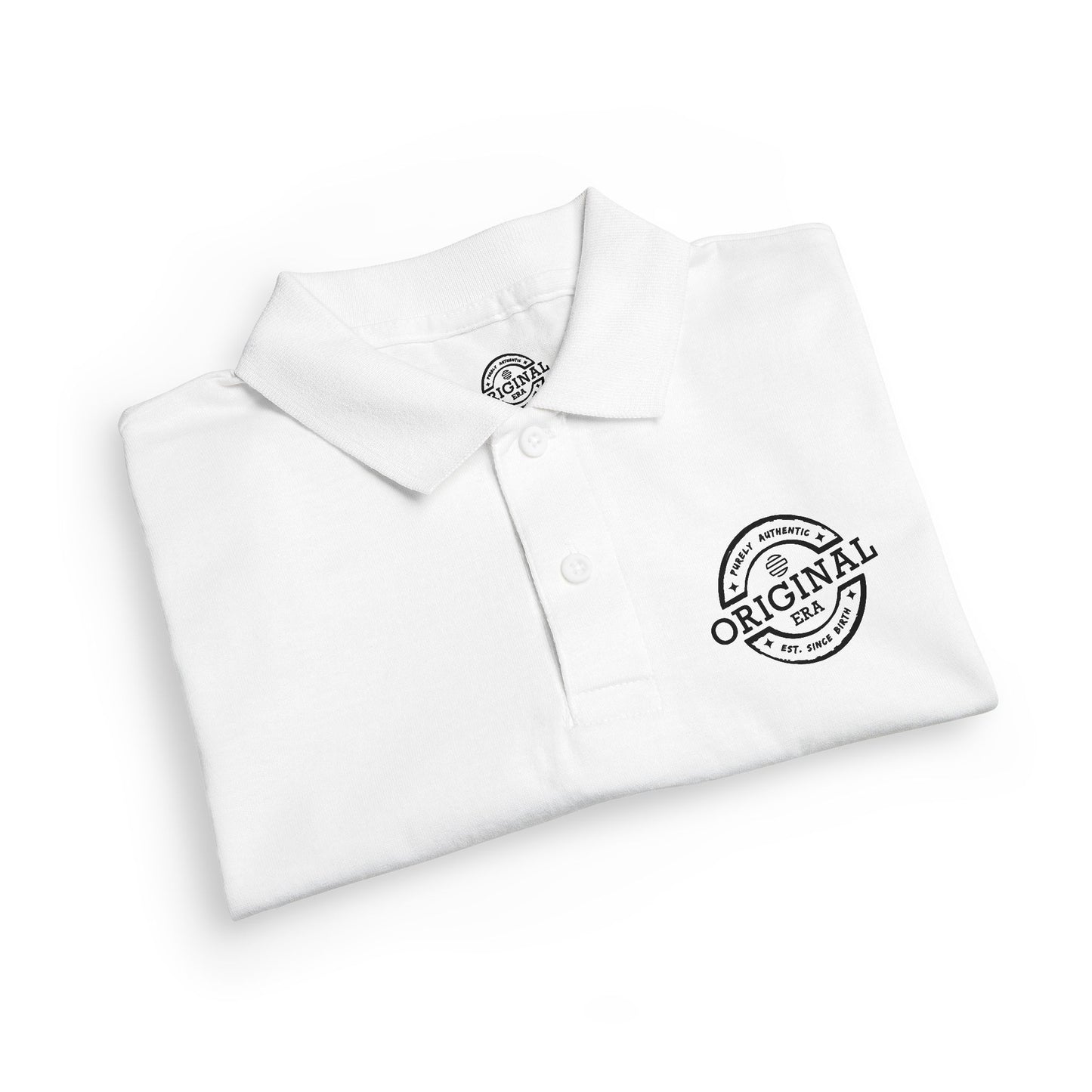 Youth Polo Shirt with 'Original' Vintage Stamp Logo — Kids School Uniform / Casual