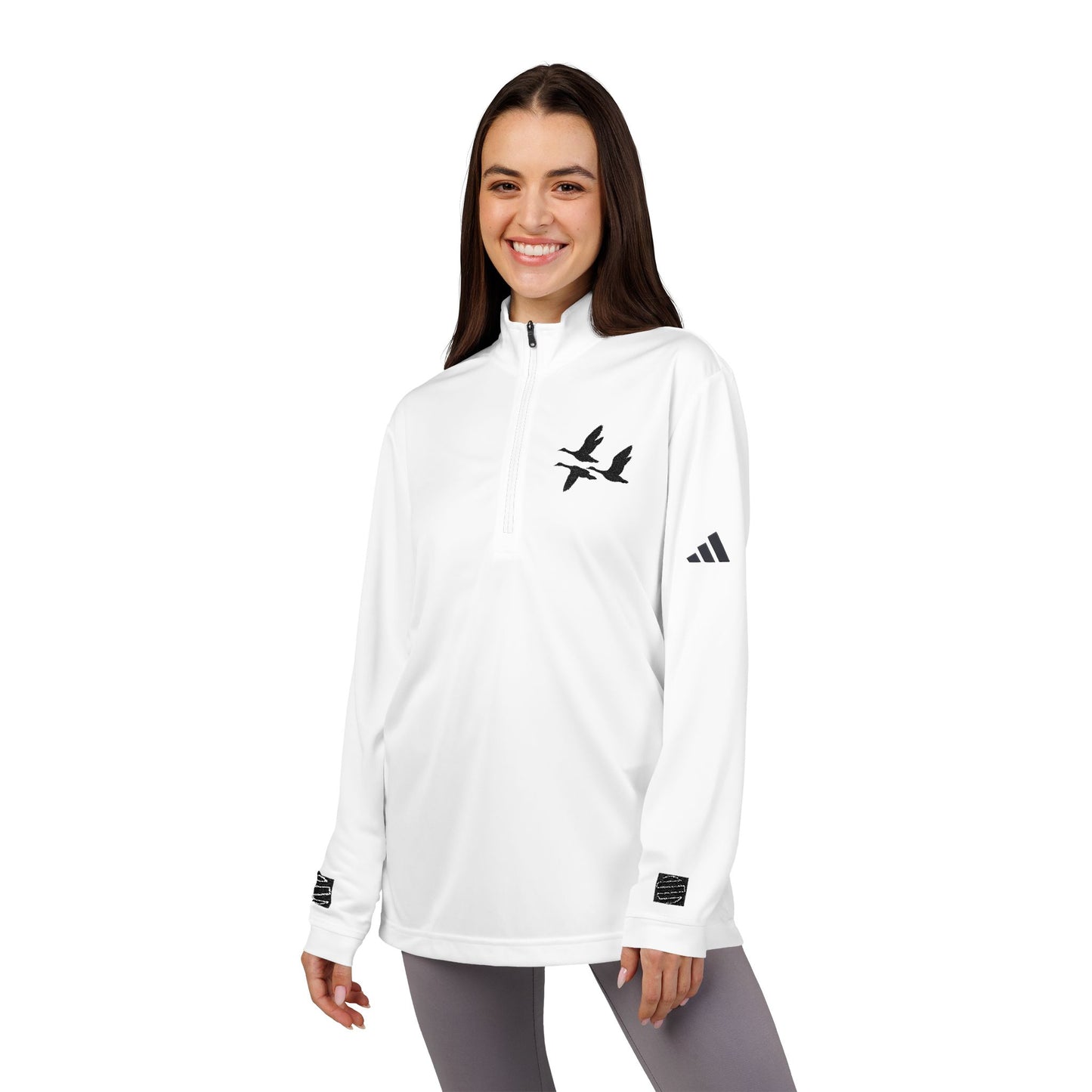 Embroidered Goose Flight Quarter-Zip Pullover