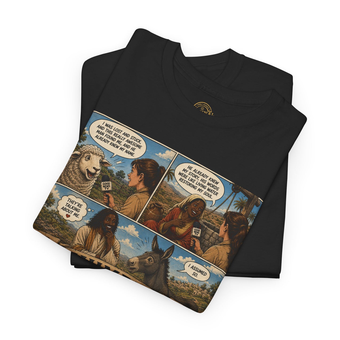 Humbly Comic Interview Panel Tee — Humbly Graphic T-Shirt