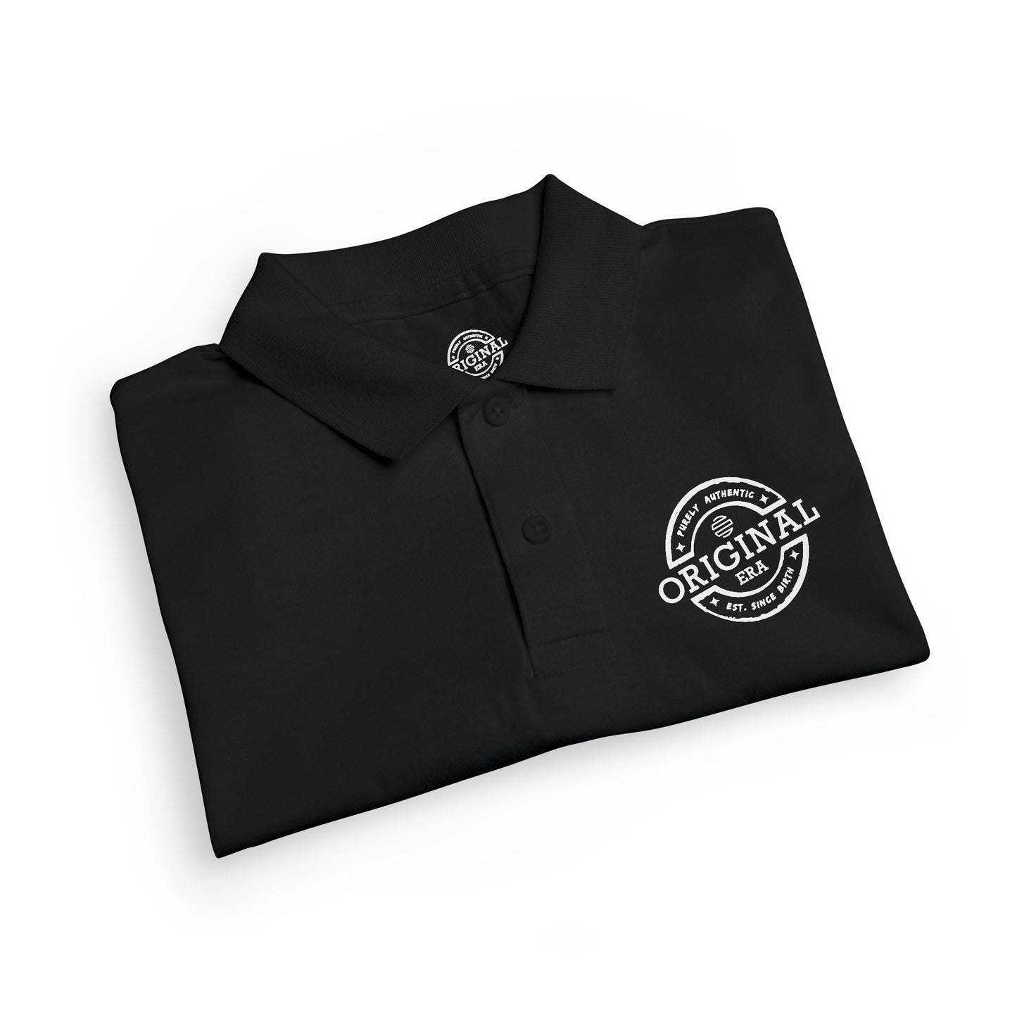 Youth Polo Shirt with 'Original' Vintage Stamp Logo — Kids School Uniform / Casual