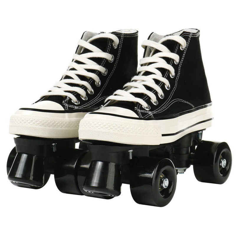 Unisex Canvas Quad Roller Skates For Men And Women