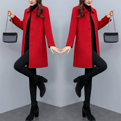 Women's Autumn And Winter Woolen Coat
