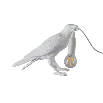 Unique Black & White Bird Shape Table & Wall Lamp