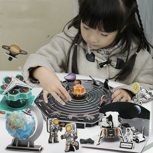 DIY 3D Solar System Paper Puzzle