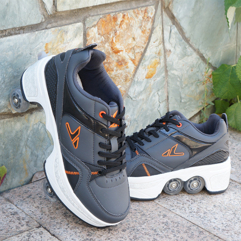 Unisex Single And Double Roller Skates Heely Shoes