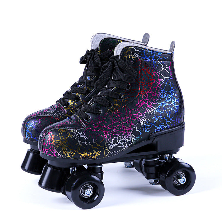 Black And White Thunder Quad Flash Roller Skates