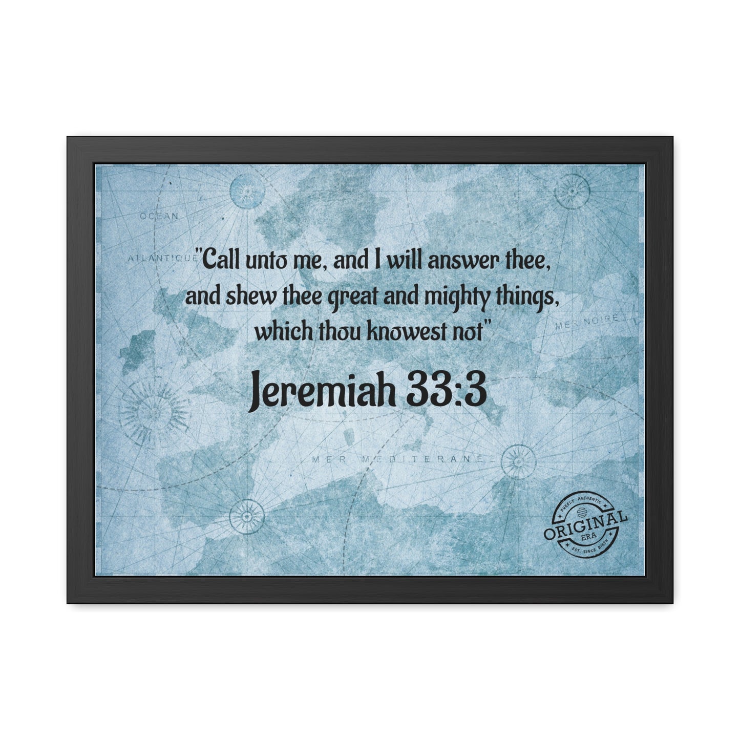 Jeremiah 33:3 Framed Poster — Inspirational Scripture Wall Art