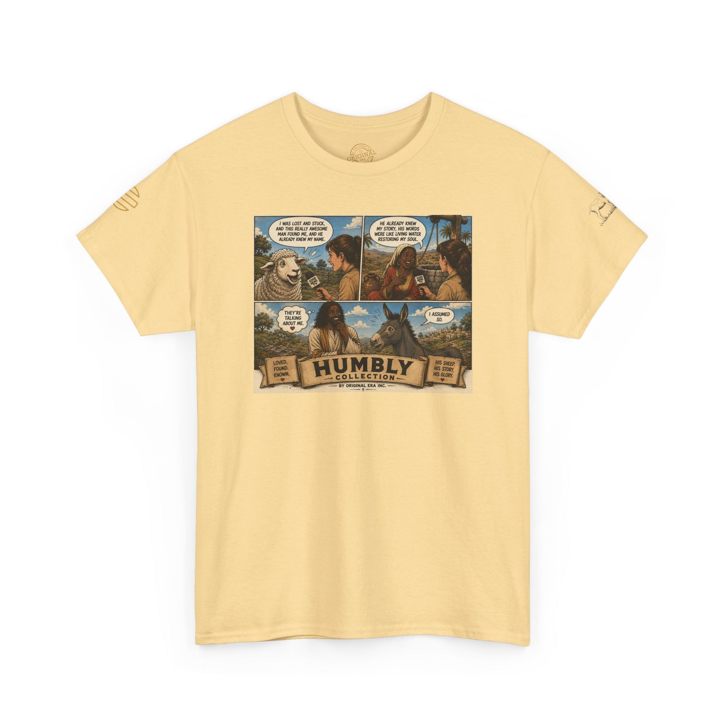 Humbly Comic Interview Panel Tee — Humbly Graphic T-Shirt