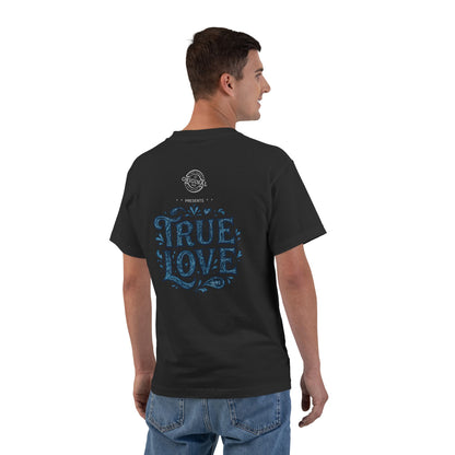 Soulful True Love Portrait T-Shirt — Romantic Couple Graphic Tee