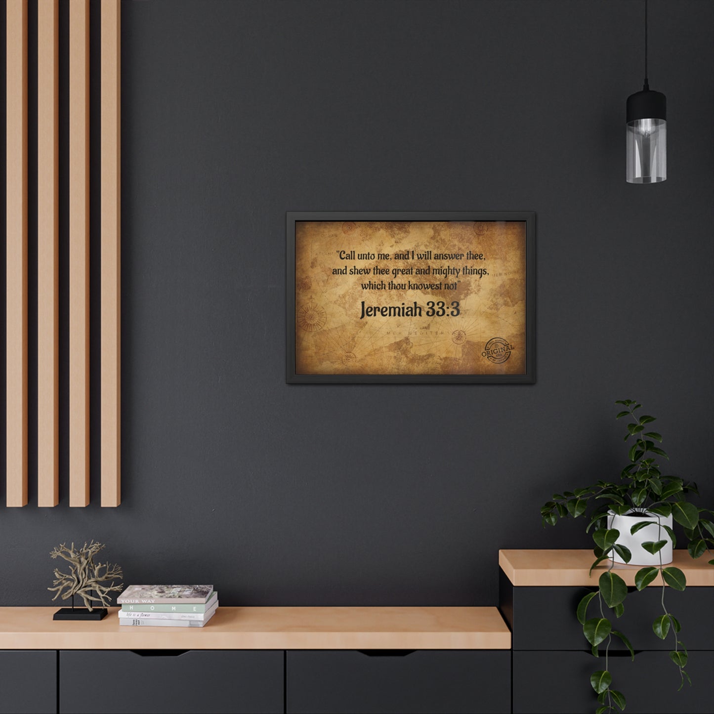 Jeremiah 33:3 Framed Poster — Inspirational Scripture Wall Art