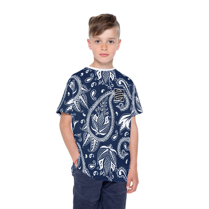 Kids Navy & White Sports Jersey