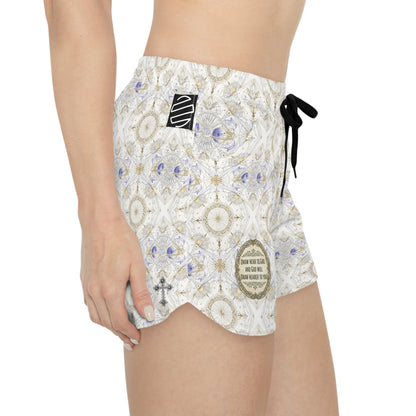 Boho Floral Lace Print Women's Casual Shorts — Lightweight Lounge Shorts