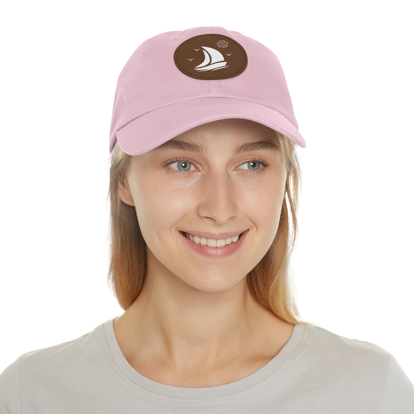 Set For Sail Leather Patch Dad Hat — Nautical Baseball Cap