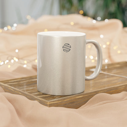 Elegant Metallic Mug | Silver & Gold Tree Design