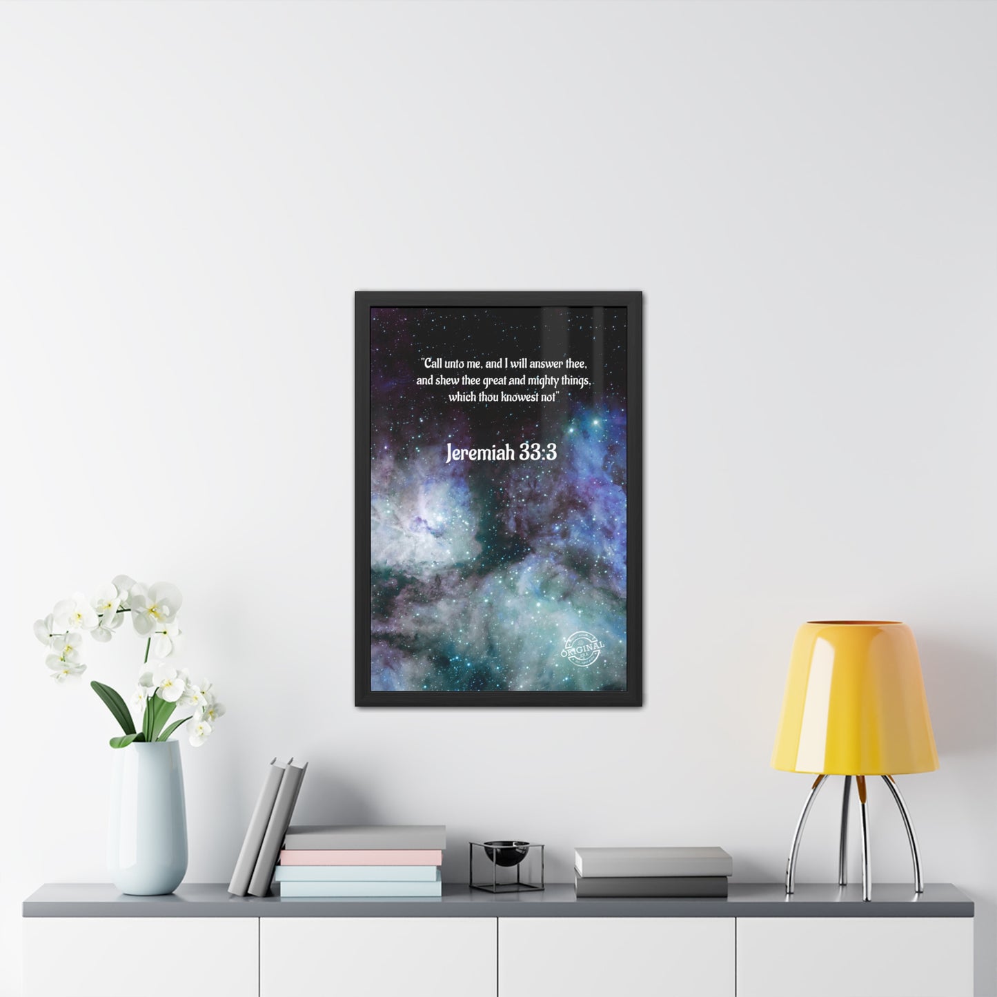 Jeremiah 33:3 Framed Poster — Inspirational Scripture Wall Art