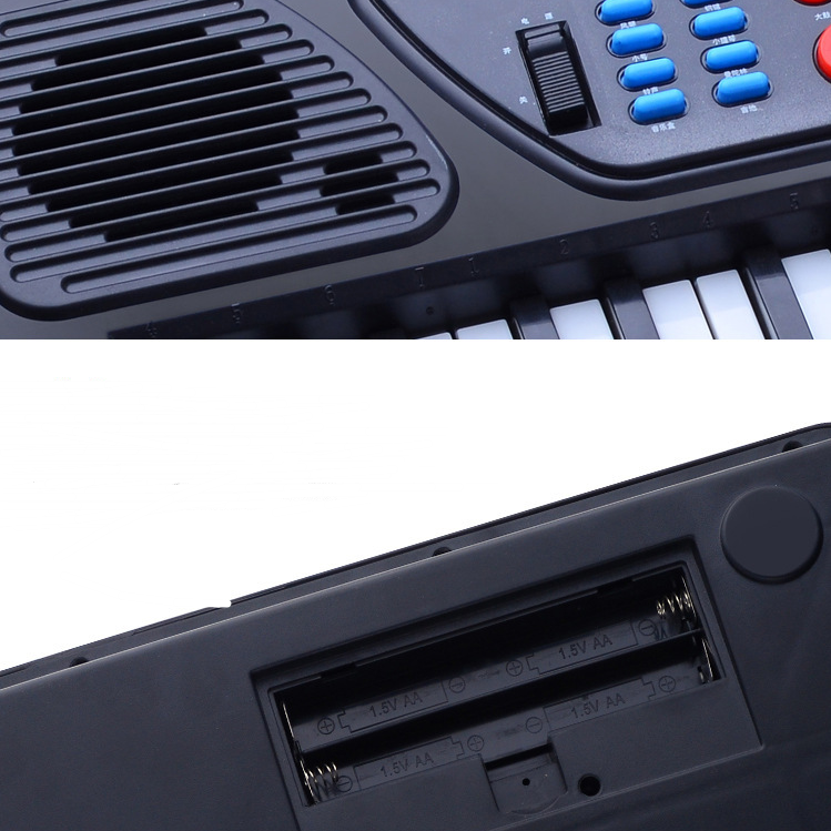 Black 37-Key Beginner Electronic Piano for Kids