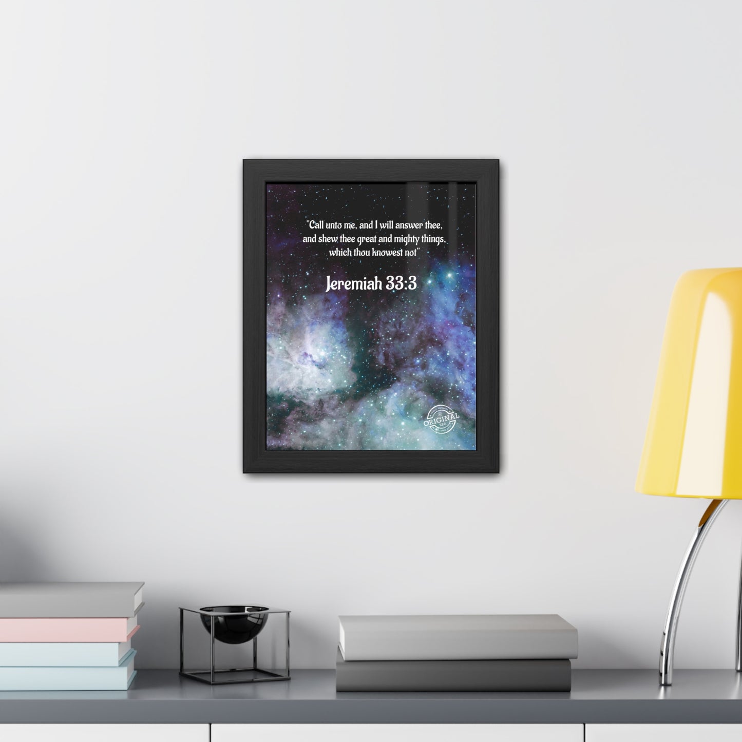 Jeremiah 33:3 Framed Poster — Inspirational Scripture Wall Art