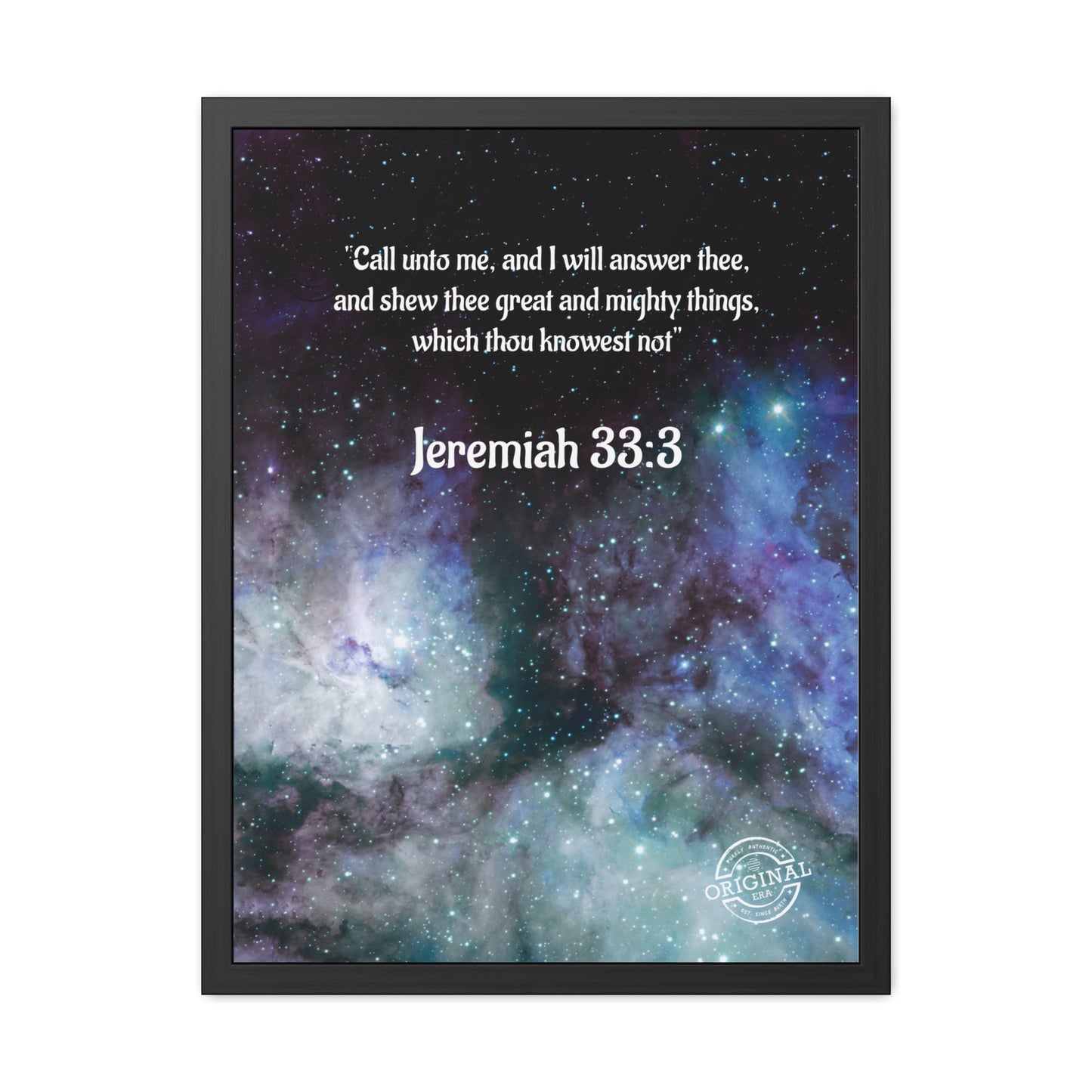 Jeremiah 33:3 Framed Poster — Inspirational Scripture Wall Art