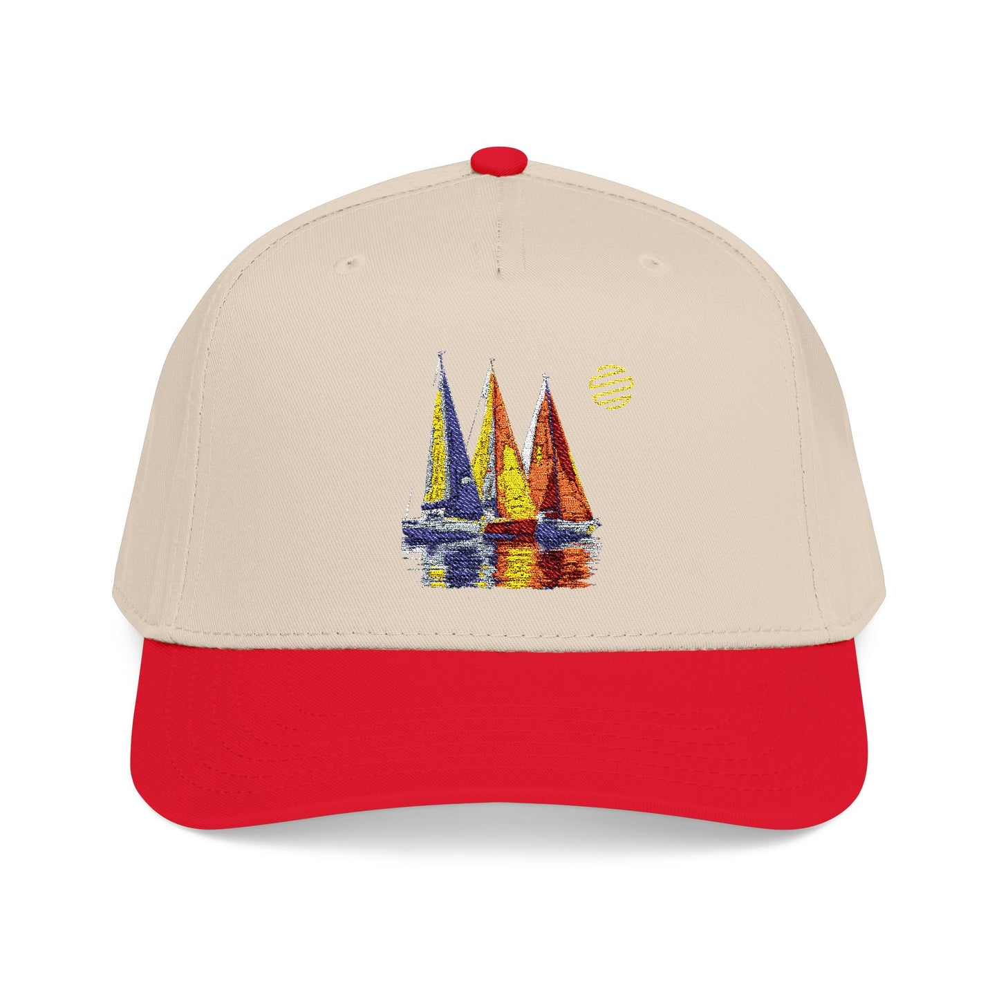 Sailboat Embroidered Baseball Cap – Nautical Summer Sun Hat