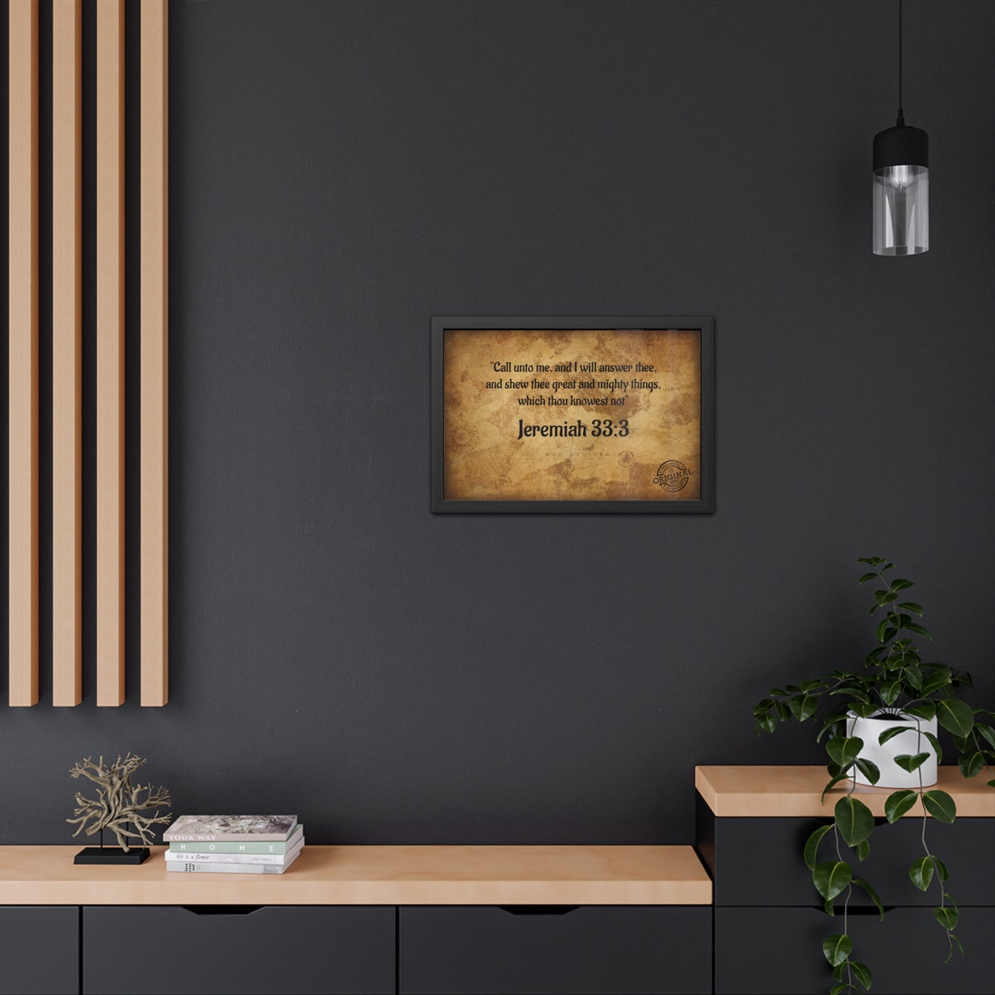Jeremiah 33:3 Framed Poster — Inspirational Scripture Wall Art
