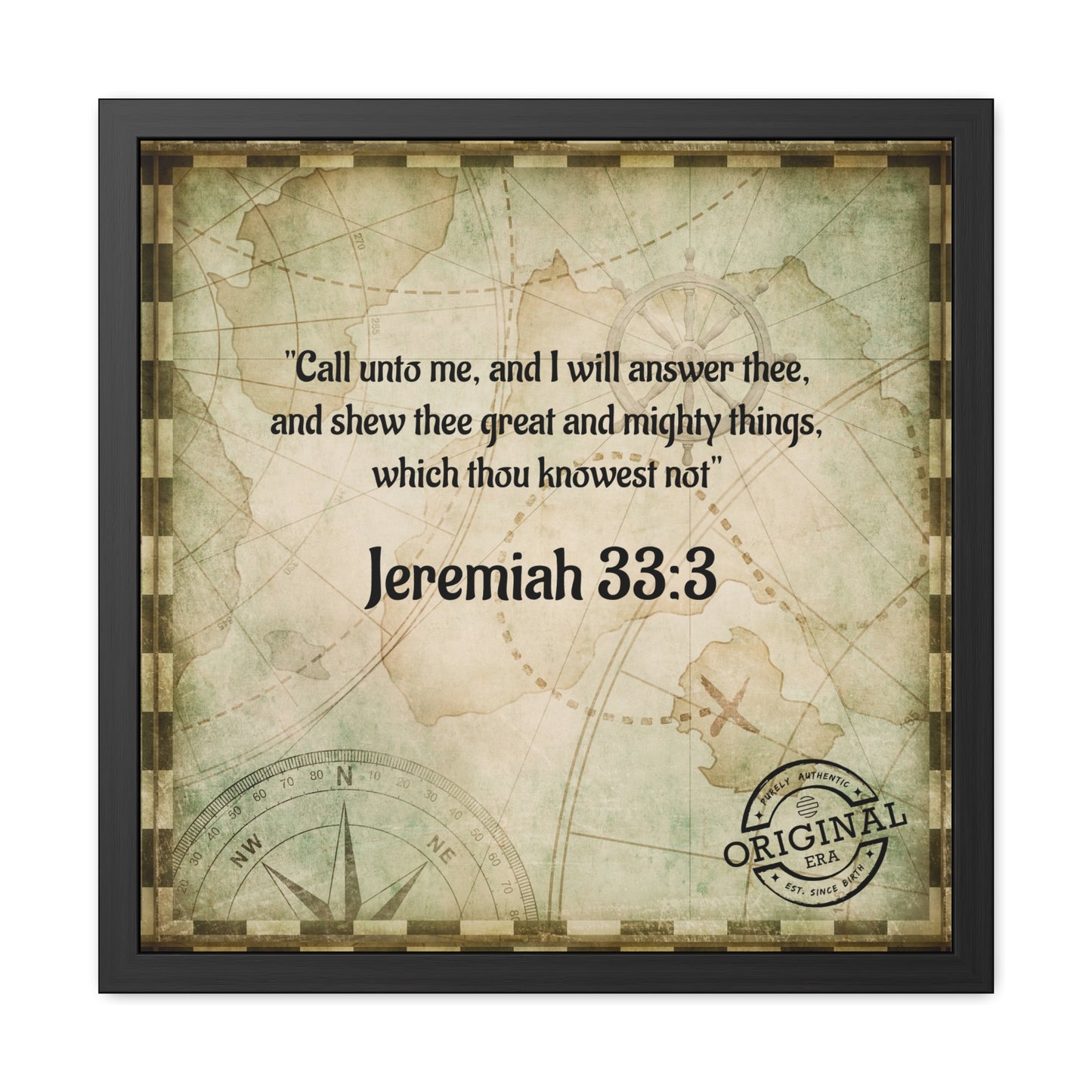 Jeremiah 33:3 Framed Poster — Inspirational Scripture Wall Art