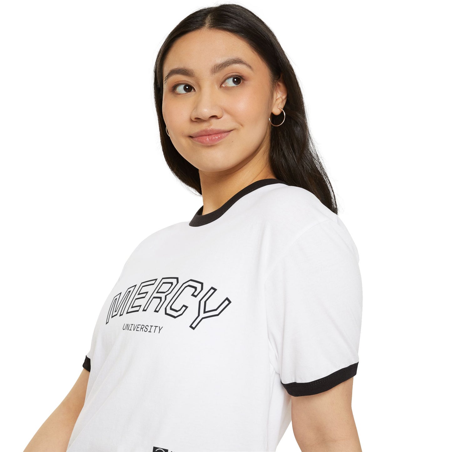 Mercy University Ringer T‑Shirt — Vintage "Original Era" Collegiate Tee