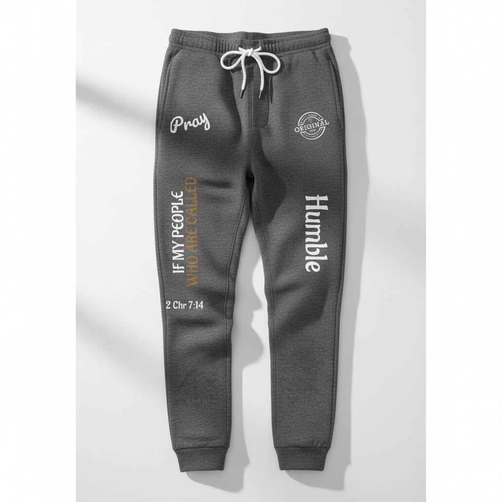 Humbly Chronicles 7:14 Embroidered Fleece Joggers