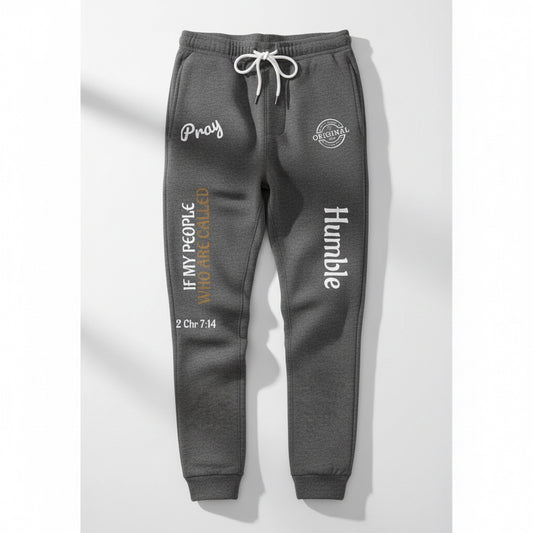 Humbly Chronicles 7:14 Embroidered Fleece Joggers