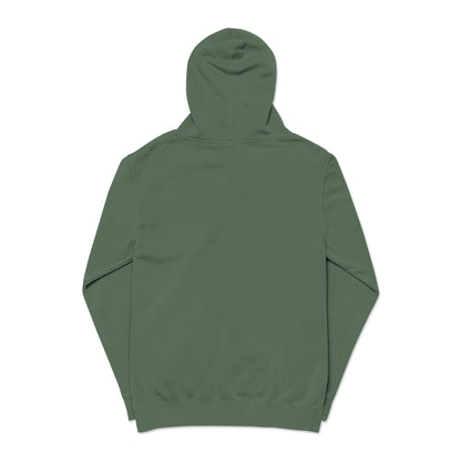 Embroidered Swan Graphic Hoodie — Vintage Pigment-Dyed