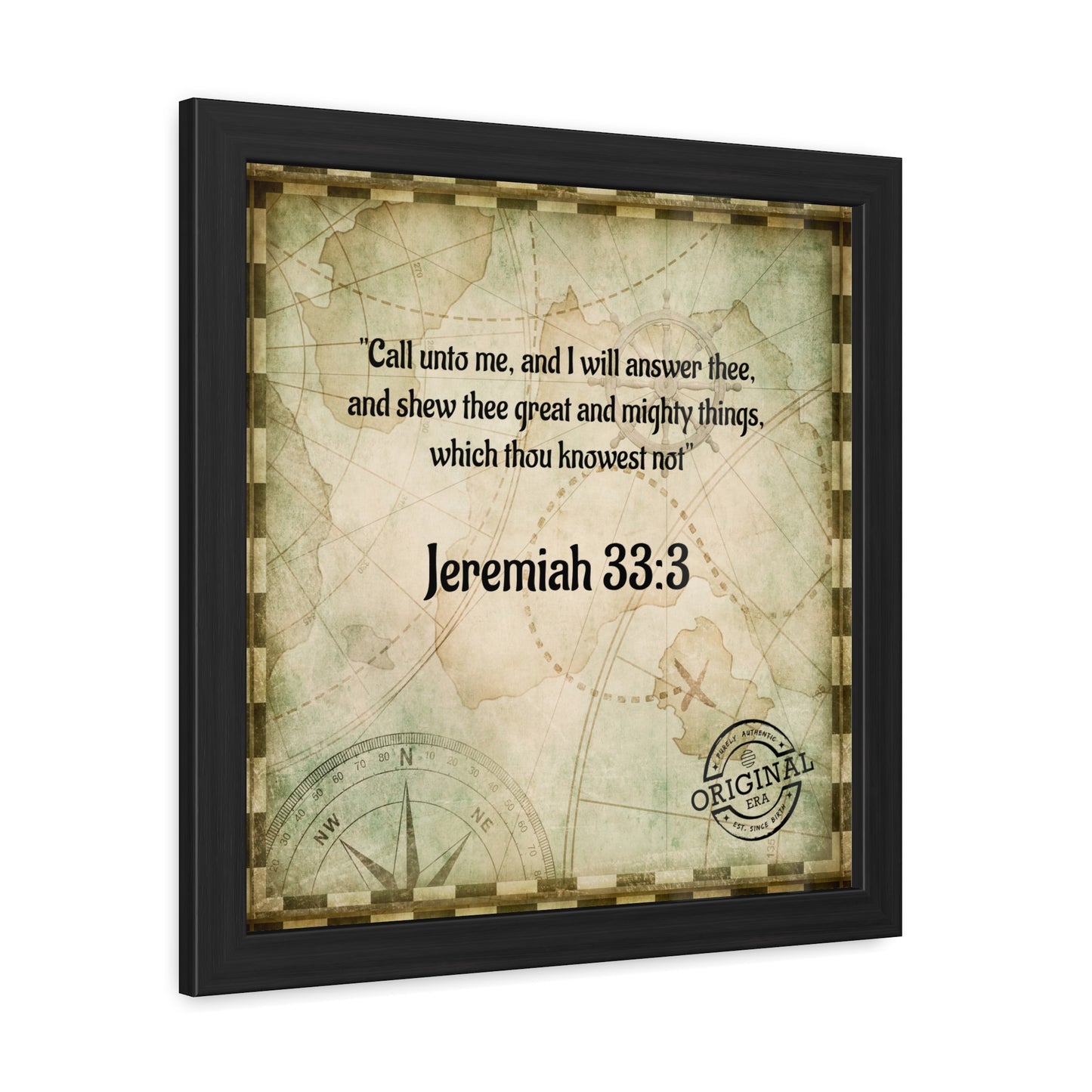 Jeremiah 33:3 Framed Poster — Inspirational Scripture Wall Art