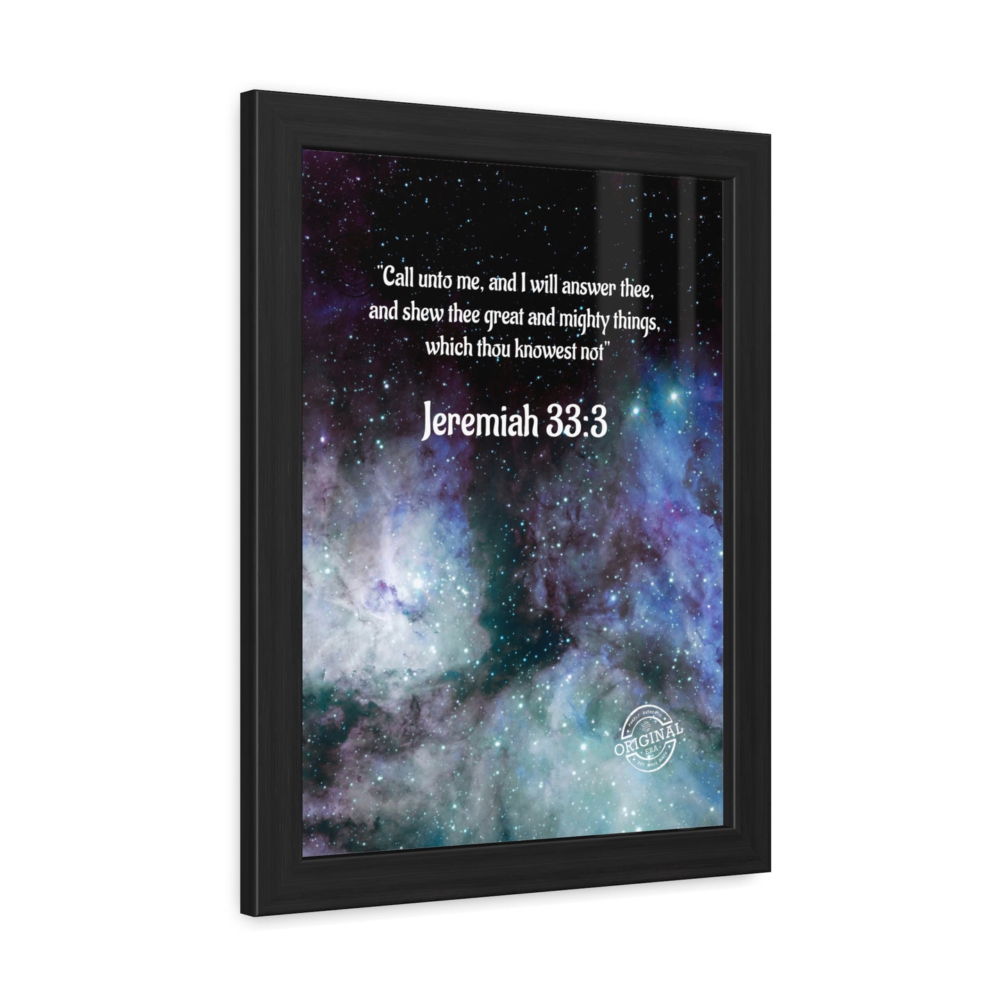Jeremiah 33:3 Framed Poster — Inspirational Scripture Wall Art