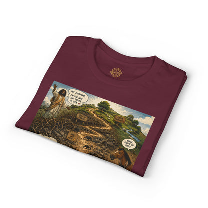 Sheep In the Wild Graphic T-Shirt — "God Has My Back" Faith Tee
