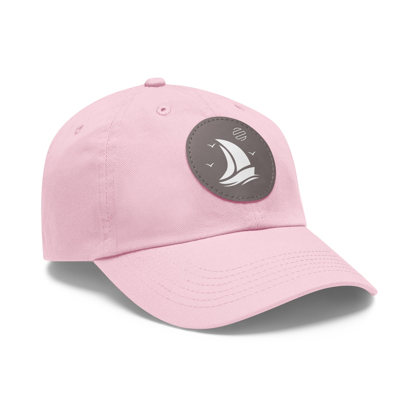 Set For Sail Leather Patch Dad Hat — Nautical Baseball Cap