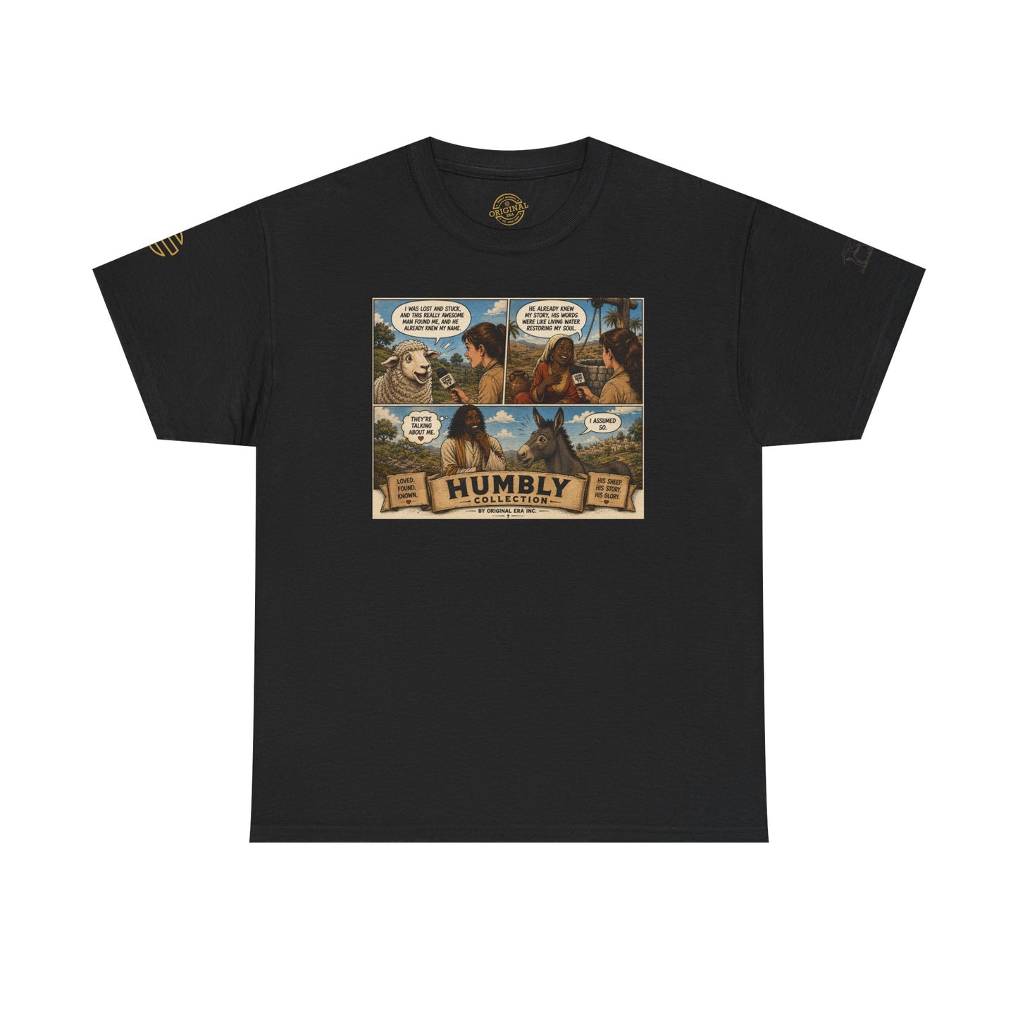 Humbly Comic Interview Panel Tee — Humbly Graphic T-Shirt