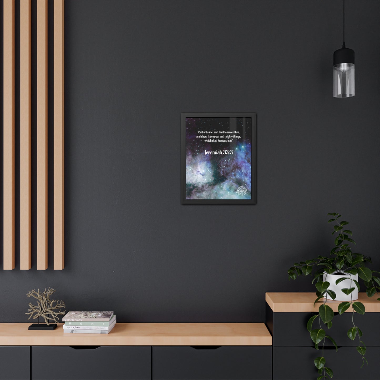 Jeremiah 33:3 Framed Poster — Inspirational Scripture Wall Art
