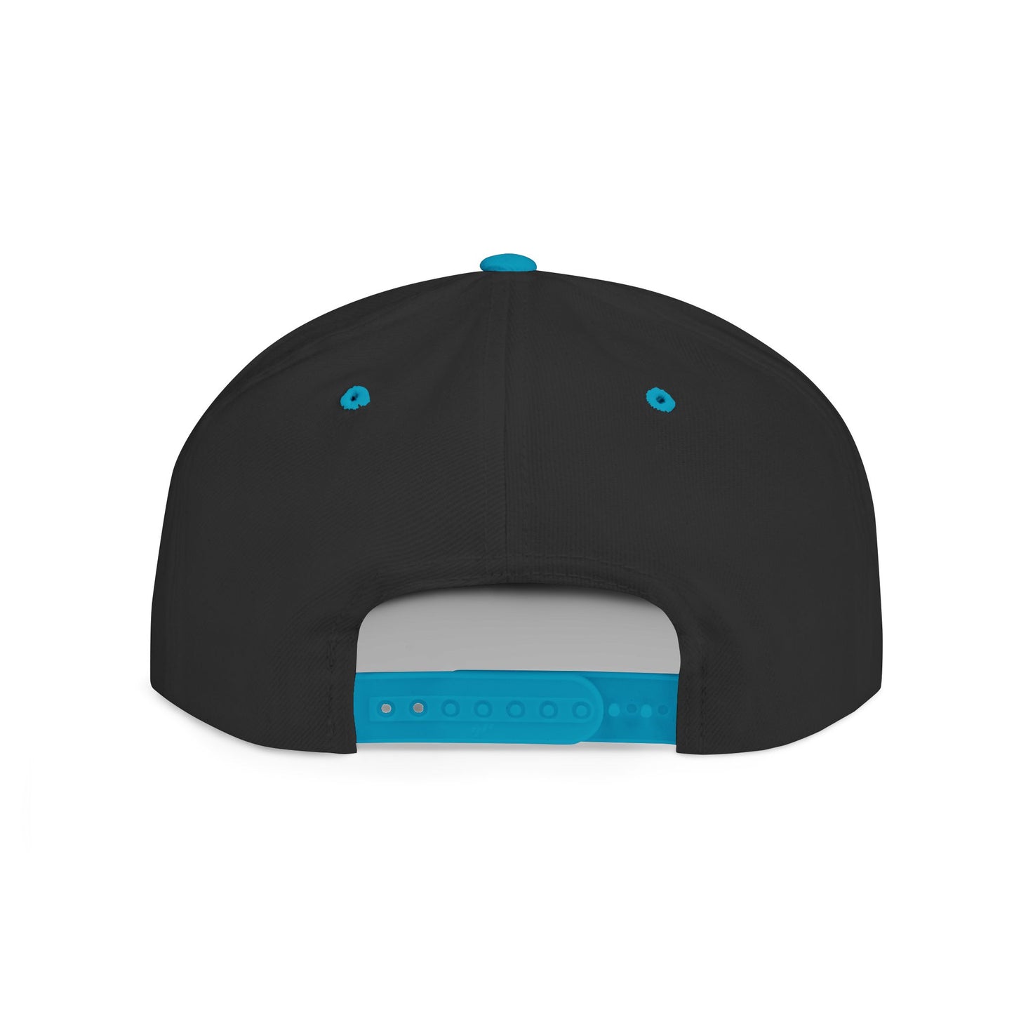 Snapback Hat — Blue Wave Japanese Art Flat-Bill Cap