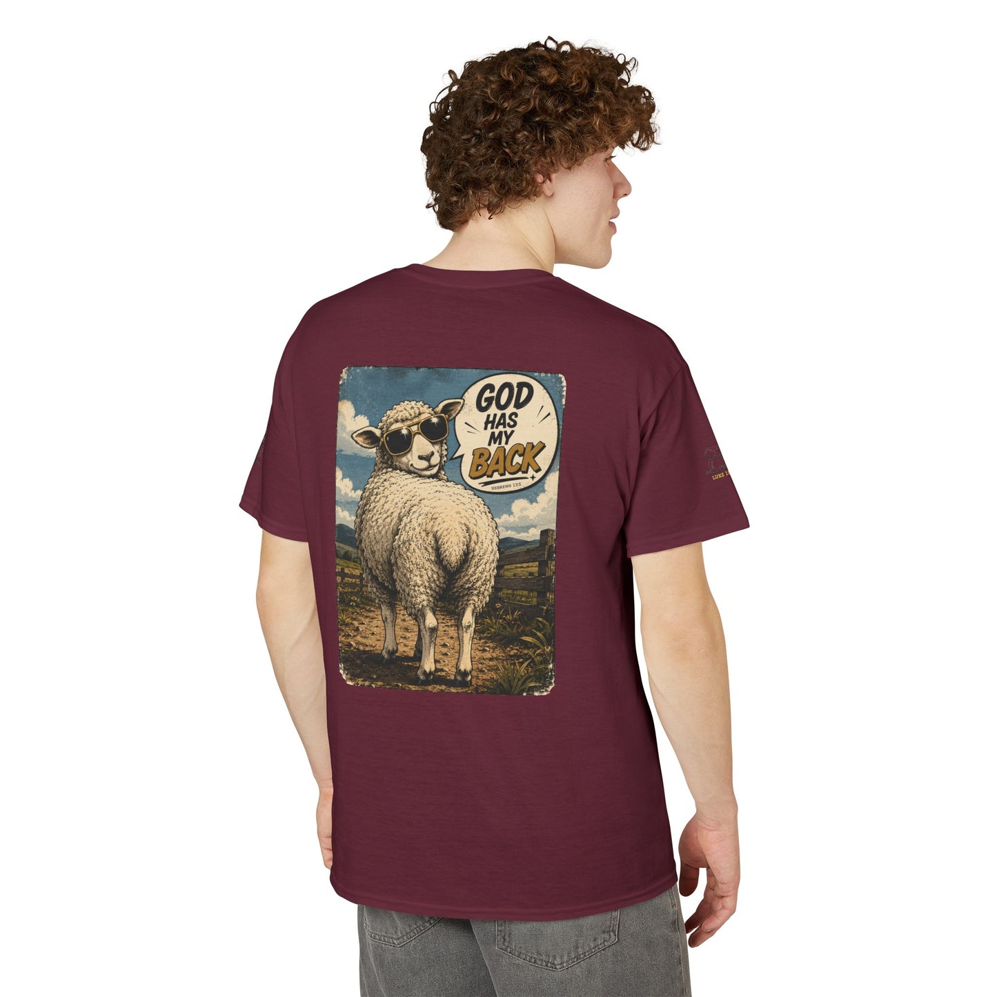 Lost & Found Sheep Graphic T-Shirt — “God Has My Back” Humble Collection