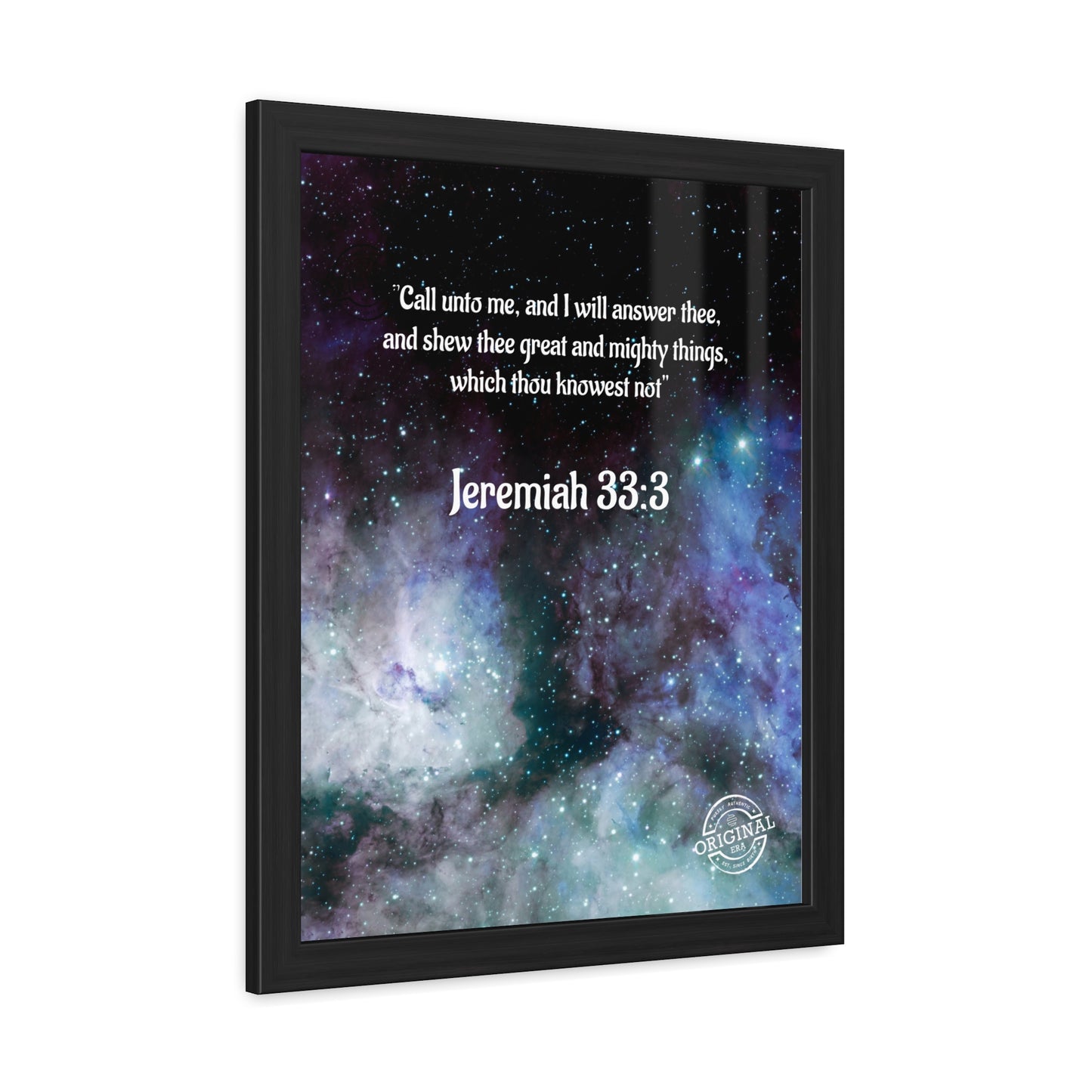 Jeremiah 33:3 Framed Poster — Inspirational Scripture Wall Art