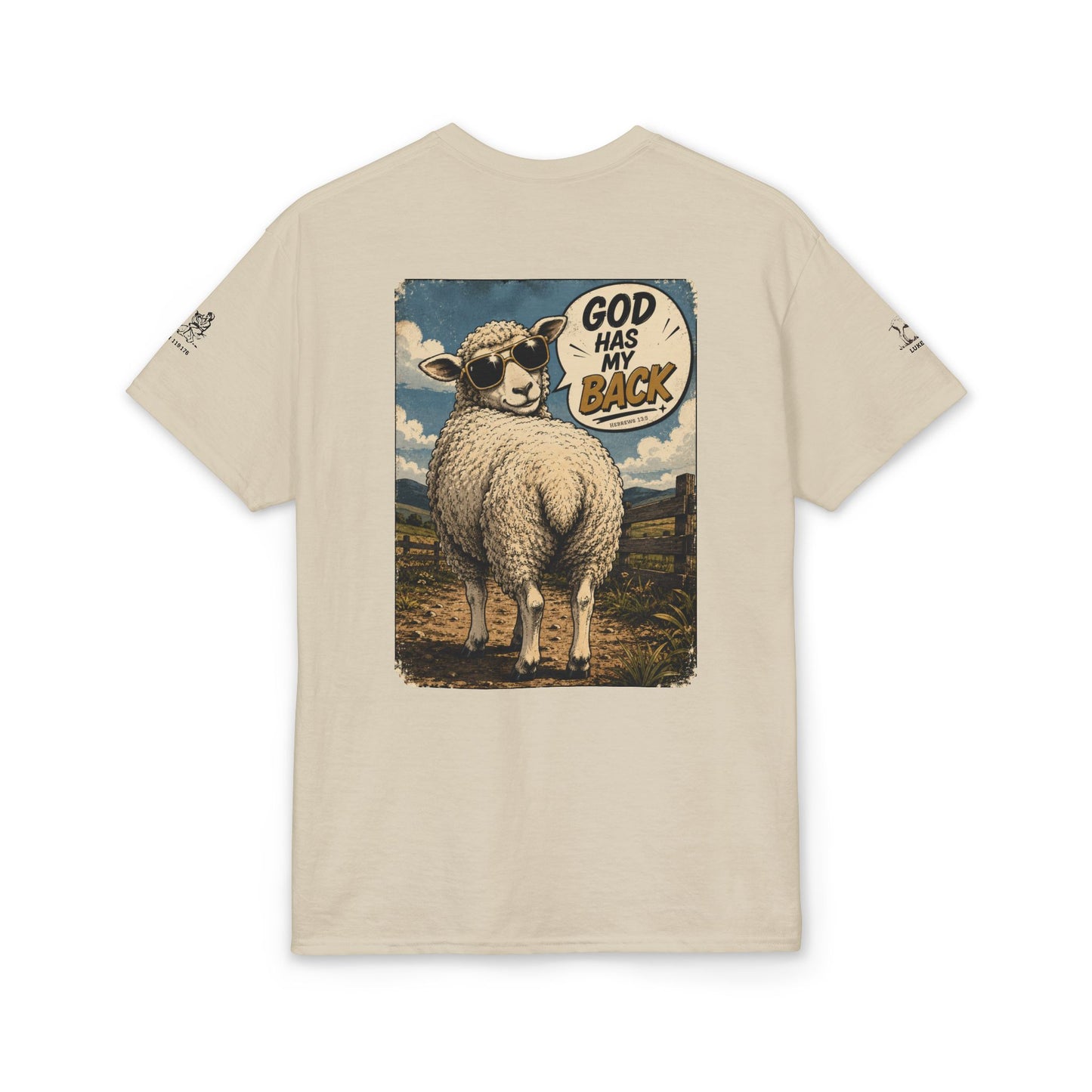 Lost & Found Sheep Graphic T-Shirt — “God Has My Back” Humble Collection