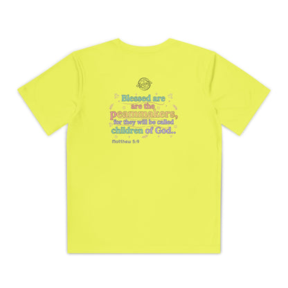 Youth Competitor Tee — "Original Era Inc." Kids' Christian Scripture T-Shirt (Matthew 5:9)