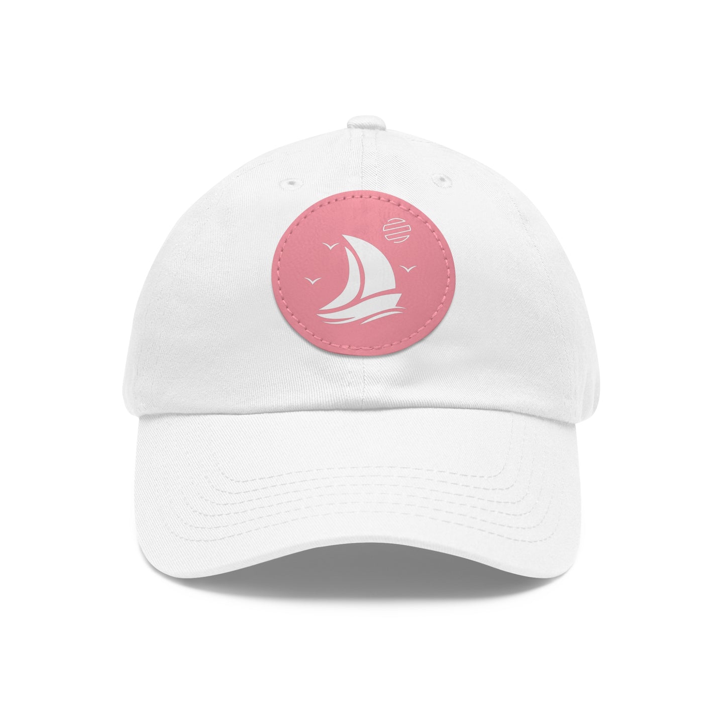 Set For Sail Leather Patch Dad Hat — Nautical Baseball Cap