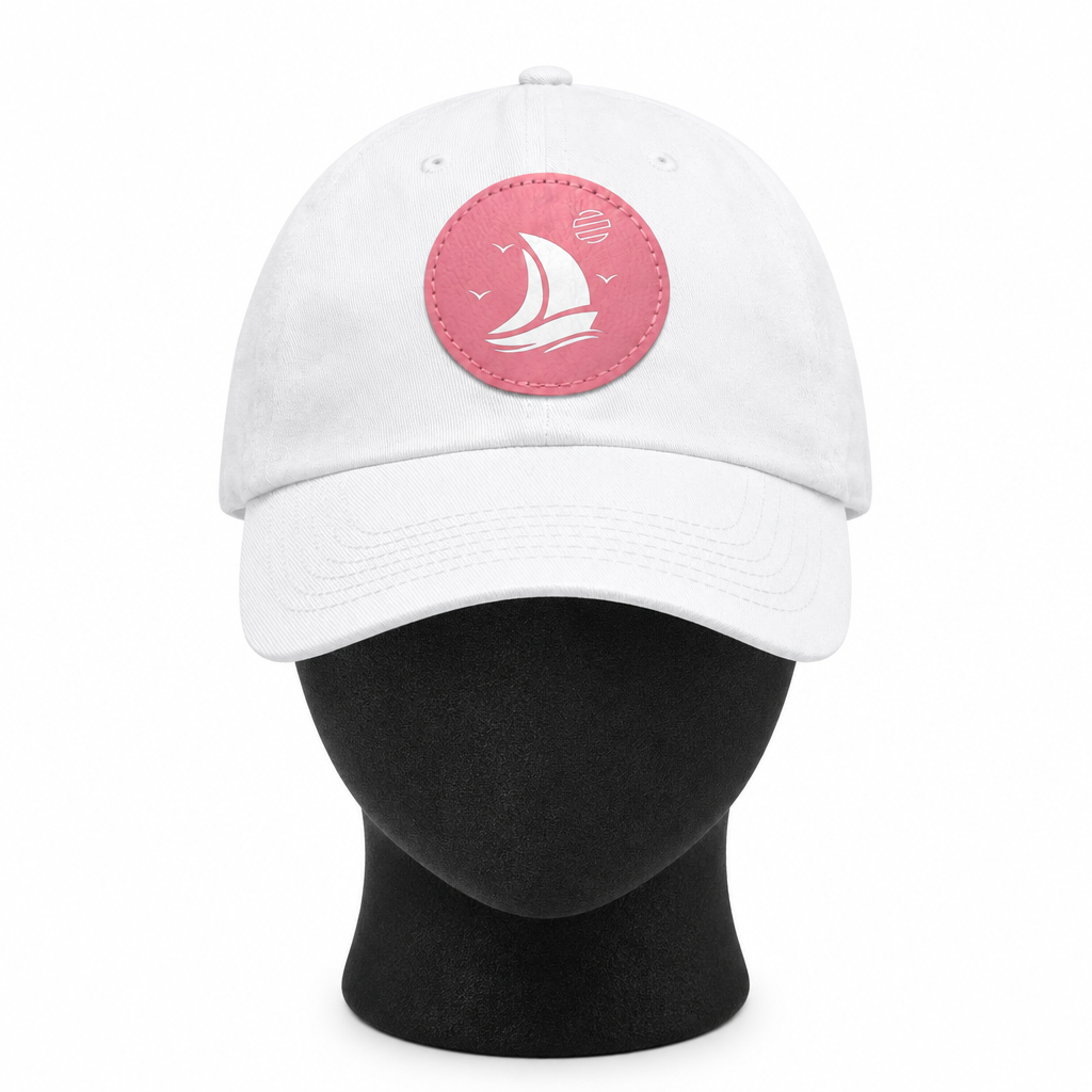 Set For Sail Leather Patch Dad Hat — Nautical Baseball Cap